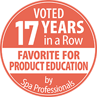 american spa awards favorite for product education voted 17 years in a row